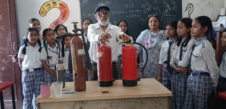 Mock drill to save precious lives at Veer Haqiqat Rai School on 7 May.         
